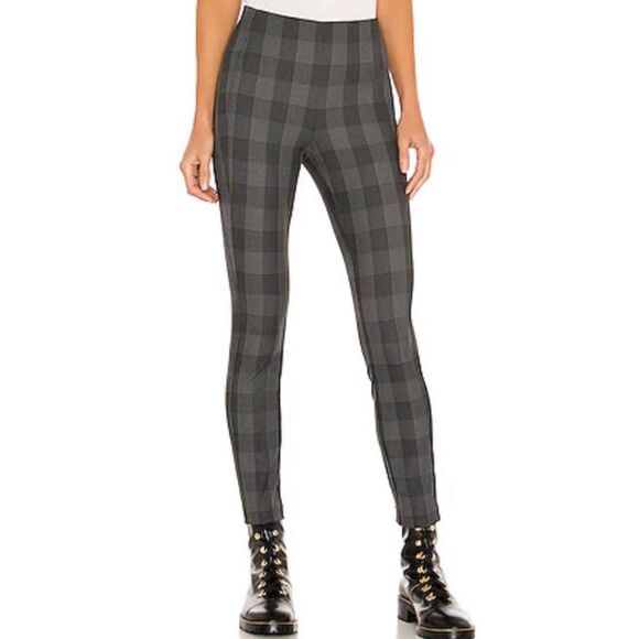Rag & Bone Simone plaid charcoal stretch skinny pants size 8 - Picture 1 of 11